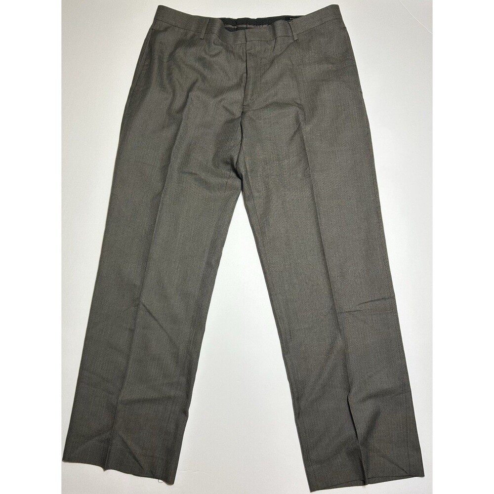 Banana Republic Men’s Brown Gray Taupe Dress Pants Modern Fit 38x32 Micro H-bone